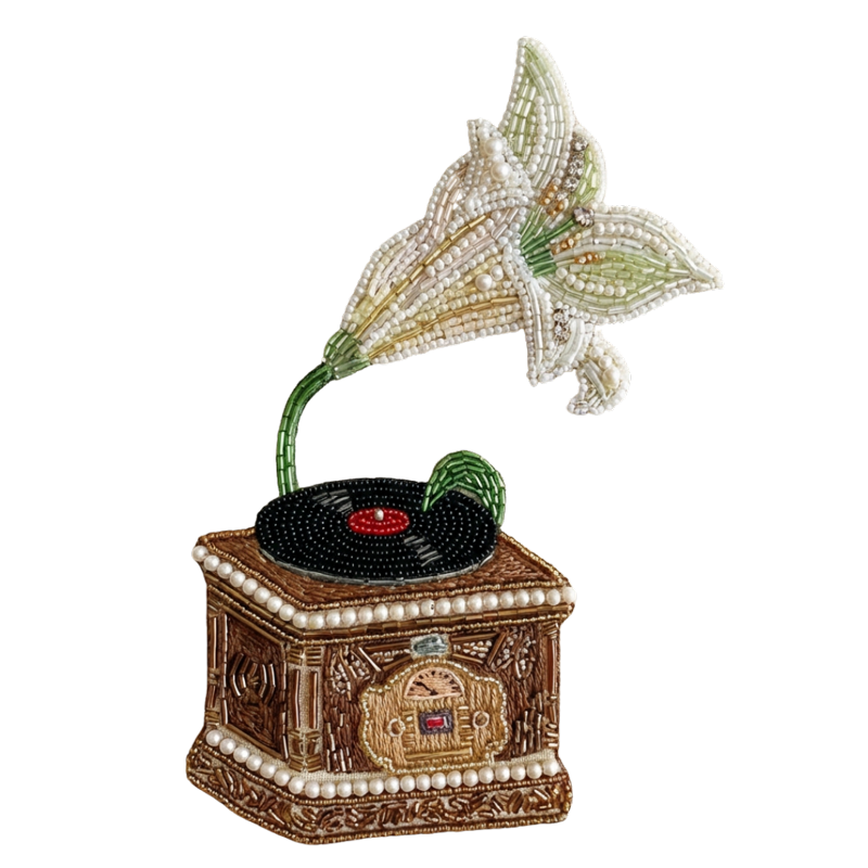 Beaded gramophone